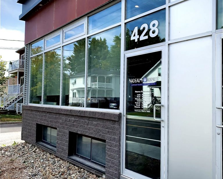 Outside of door of office