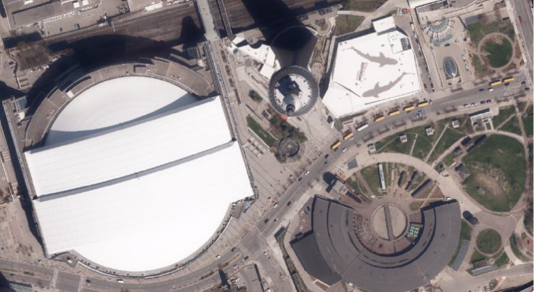 Hgh-resolution aerial imagery of Rogers centre