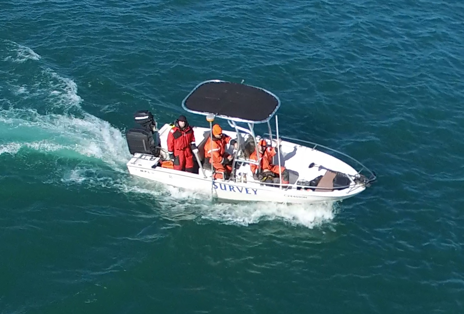 J.D. Barnes marine vessels conducting a bathymetric survey